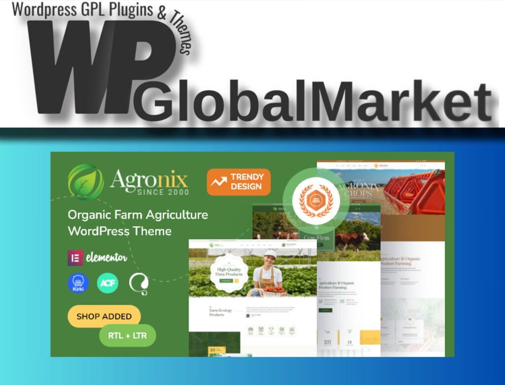 Agronix – Organic Farm Agriculture WordPress Theme