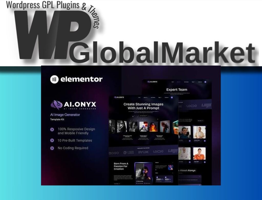 Aionyx – AI Image Generator Elementor Template Kit