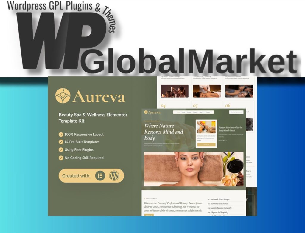 Aureva – Beauty Spa and Wellness Elementor Template Kit