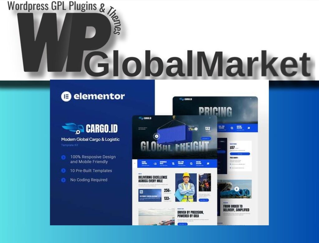 Cargoid – Modern Global Cargo and Logistic Elementor Template Kit