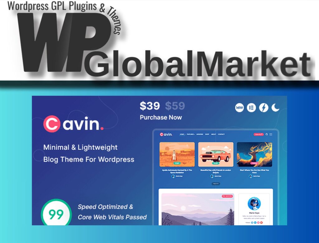 Cavin | Minimal and Lightweight WordPress Blog Theme