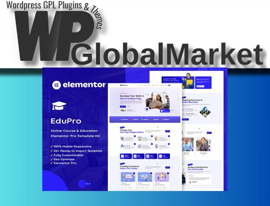 Edupro – Online Course and Education Elementor Pro Template Kit