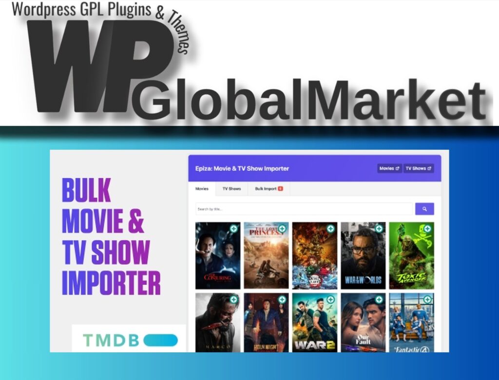 Epiza – Bulk Movie and TV Show Importer For WordPress