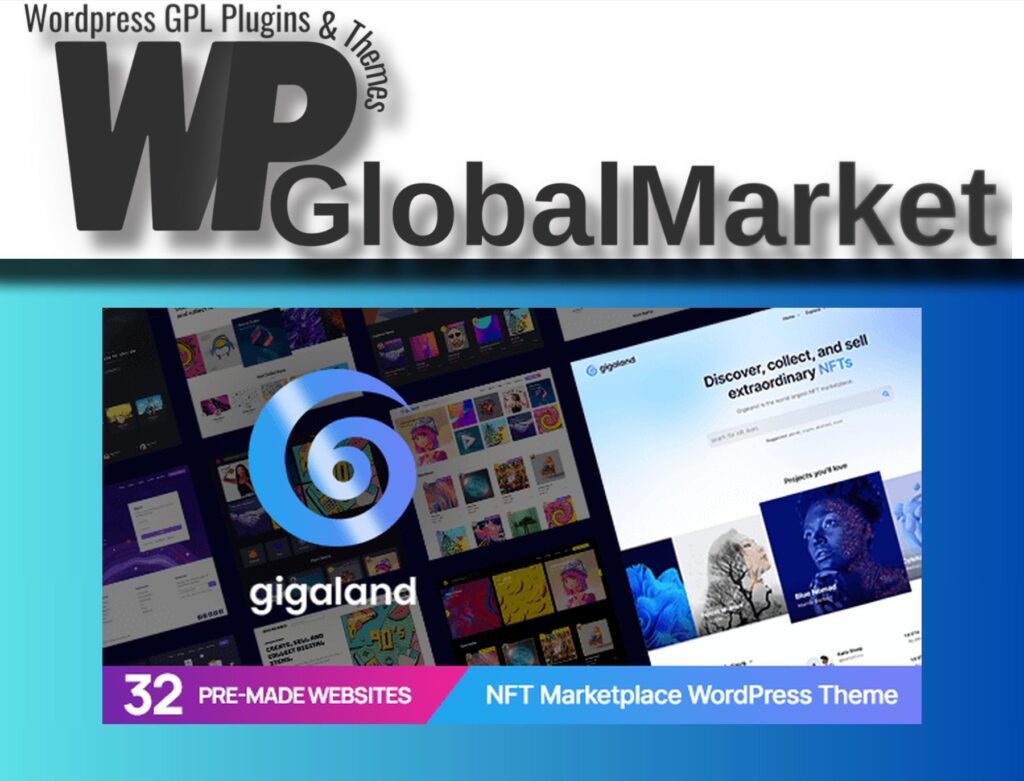 Gigaland – NFT Marketplace WordPress Theme