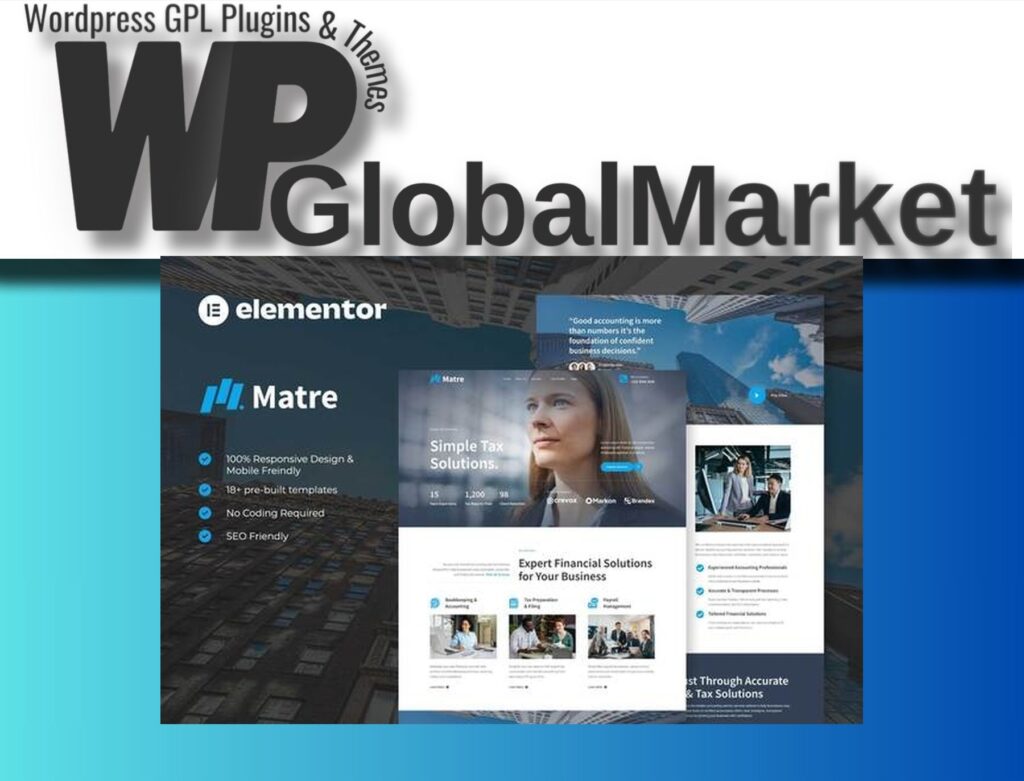 Matre – Accounting and Tax Services Elementor Template Kit
