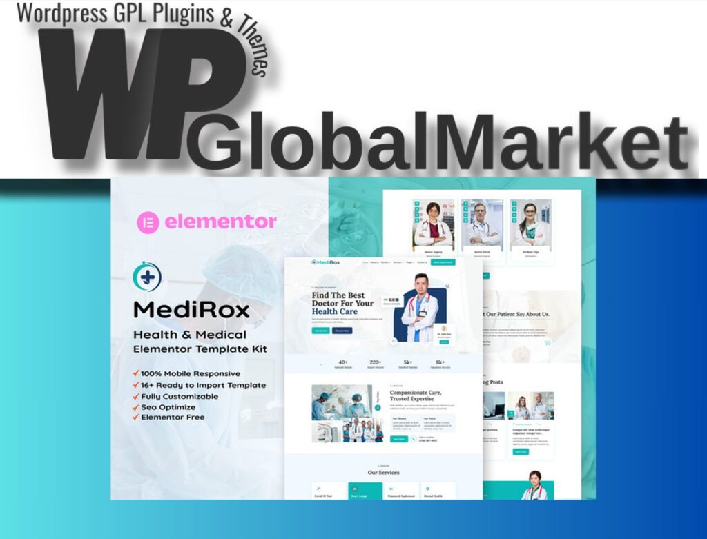 MediRox – Health and Medical Elementor Template Kit