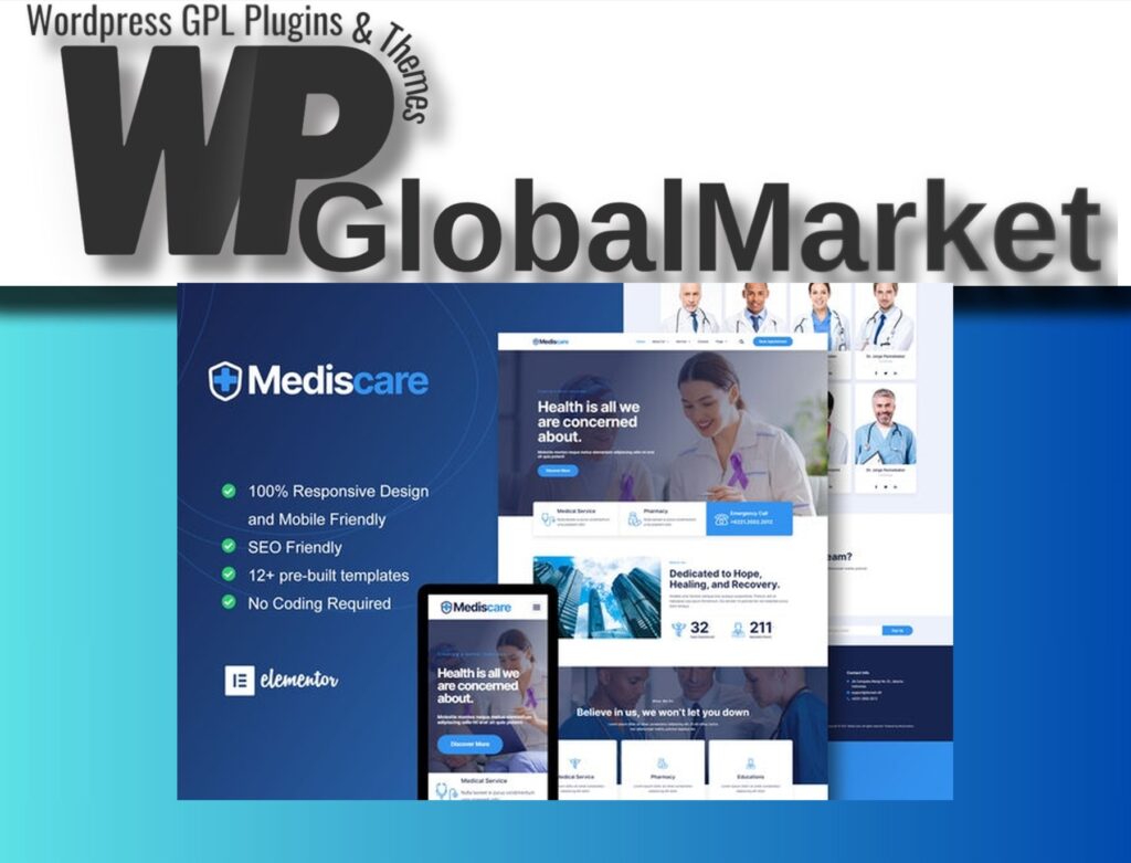 MedisCare – Medical Service Elementor Template Kit