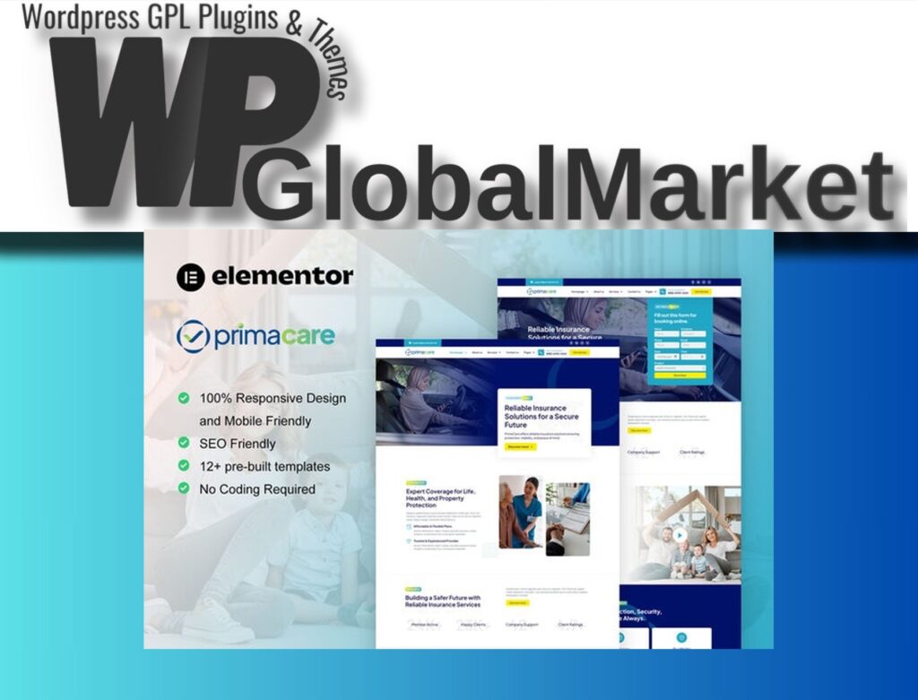 PrimaCare – Finance and Insurance Company Elementor Pro Template Kit