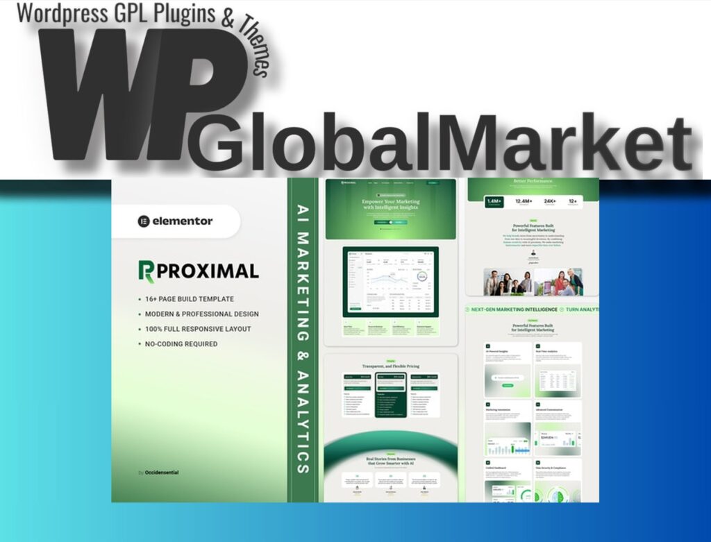 Proximal – AI Marketing and Analytics Elementor Template Kit