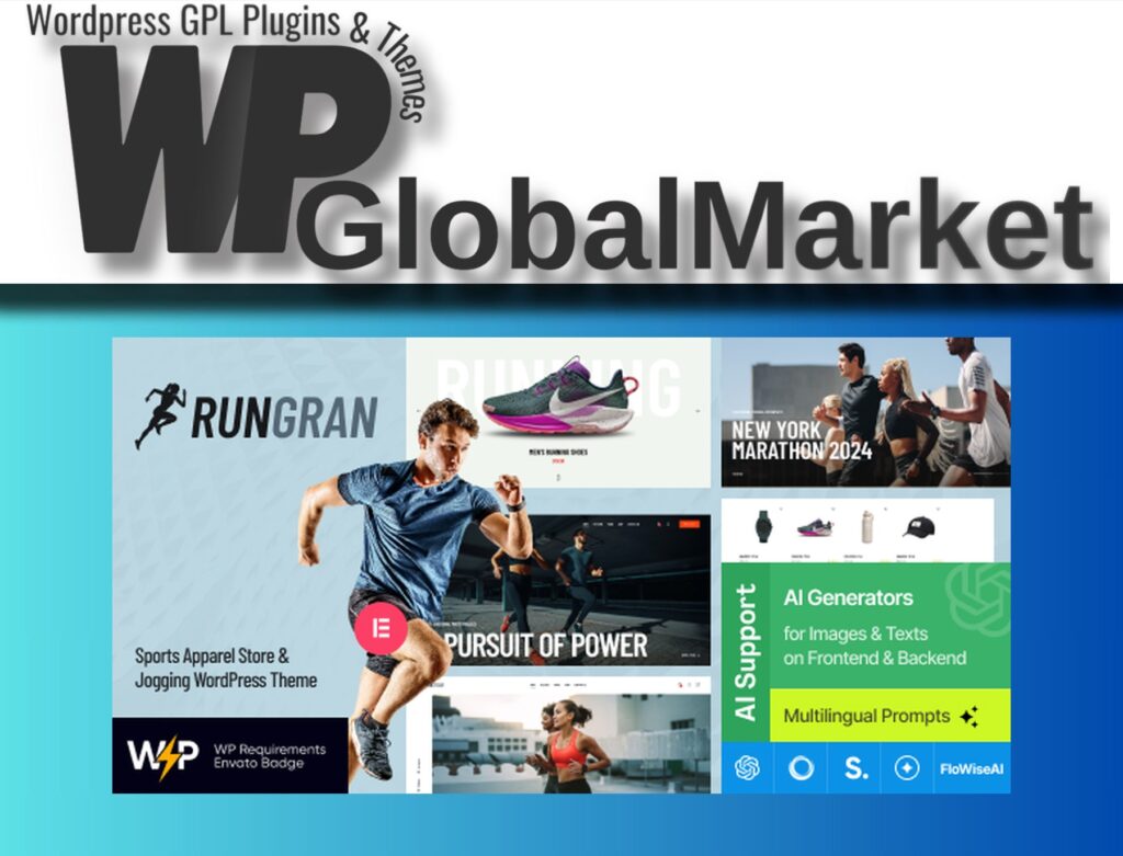 Run Gran | Sports Apparel and Gear Store WordPress Theme