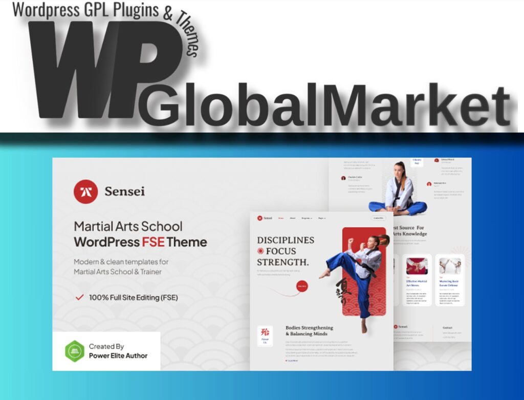 Sensei – Martial Arts Club and Trainer FSE WordPress Theme