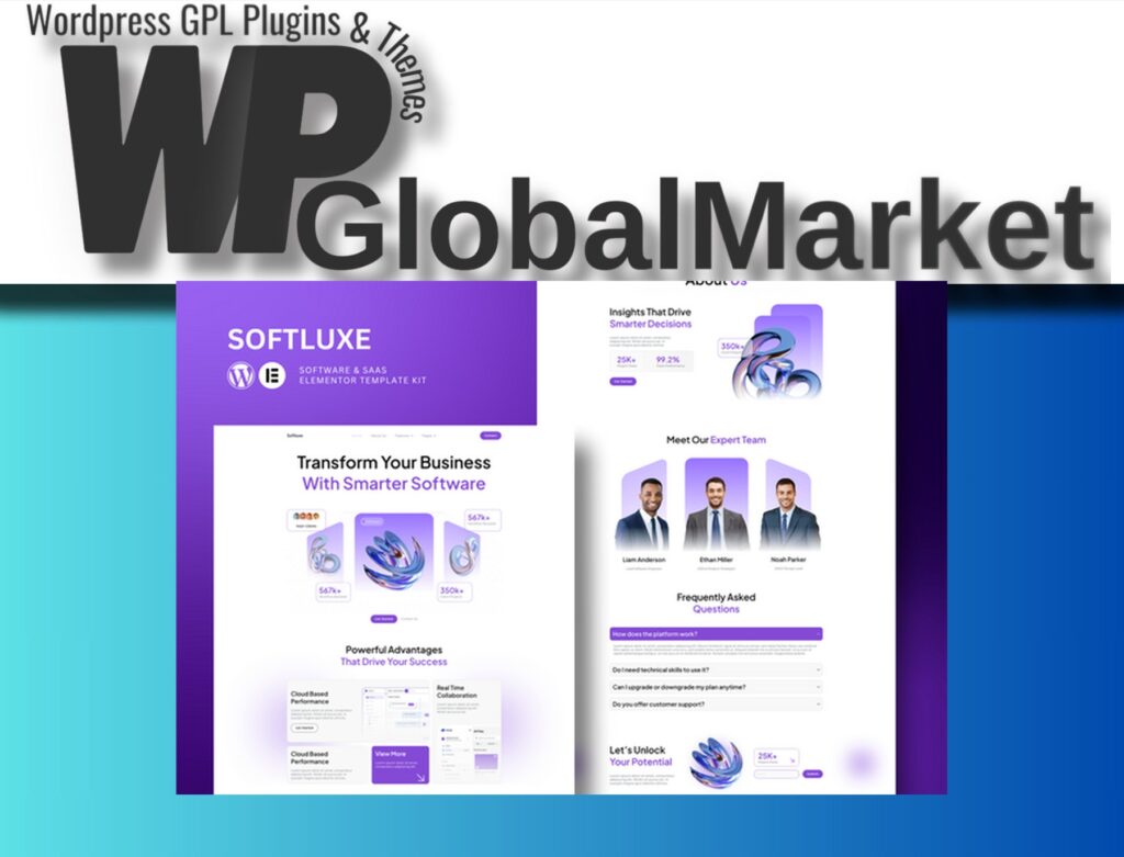 Softluxe – Software and Saas Elementor Template Kit