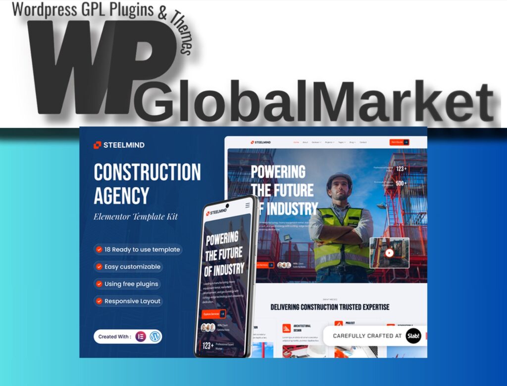 Steelmind – Construction Agency Elementor Template Kit
