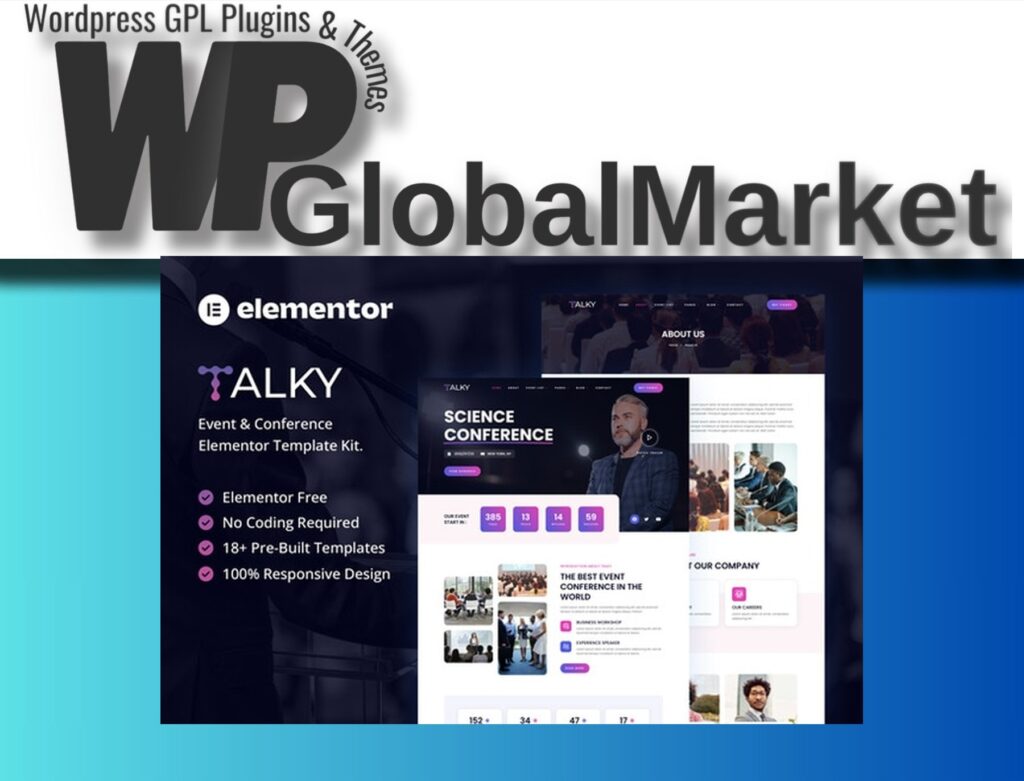 Talky – Event and Conference Elementor Template Kit