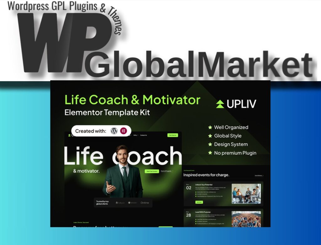Upliv – Life Coach and Motivator Elementor Template Kit