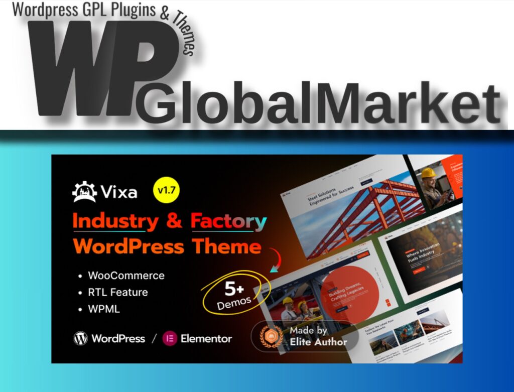 Vixa – Industry and Factory WordPress Theme
