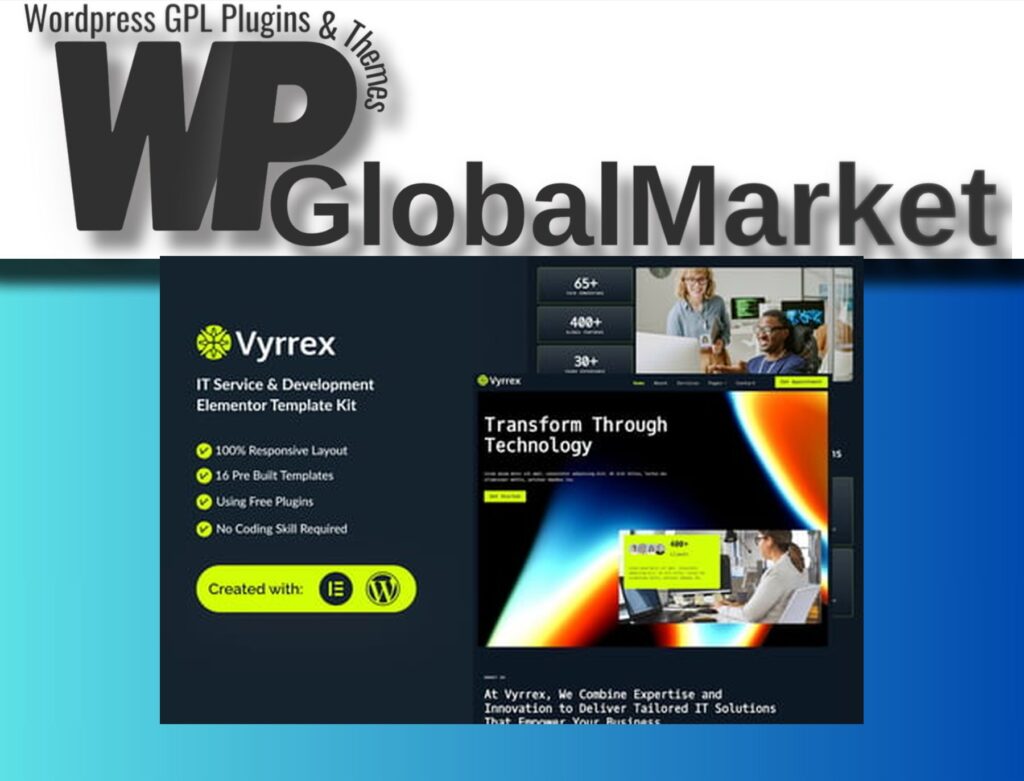 Vyrrex – IT Service and Development Elementor Template Kit