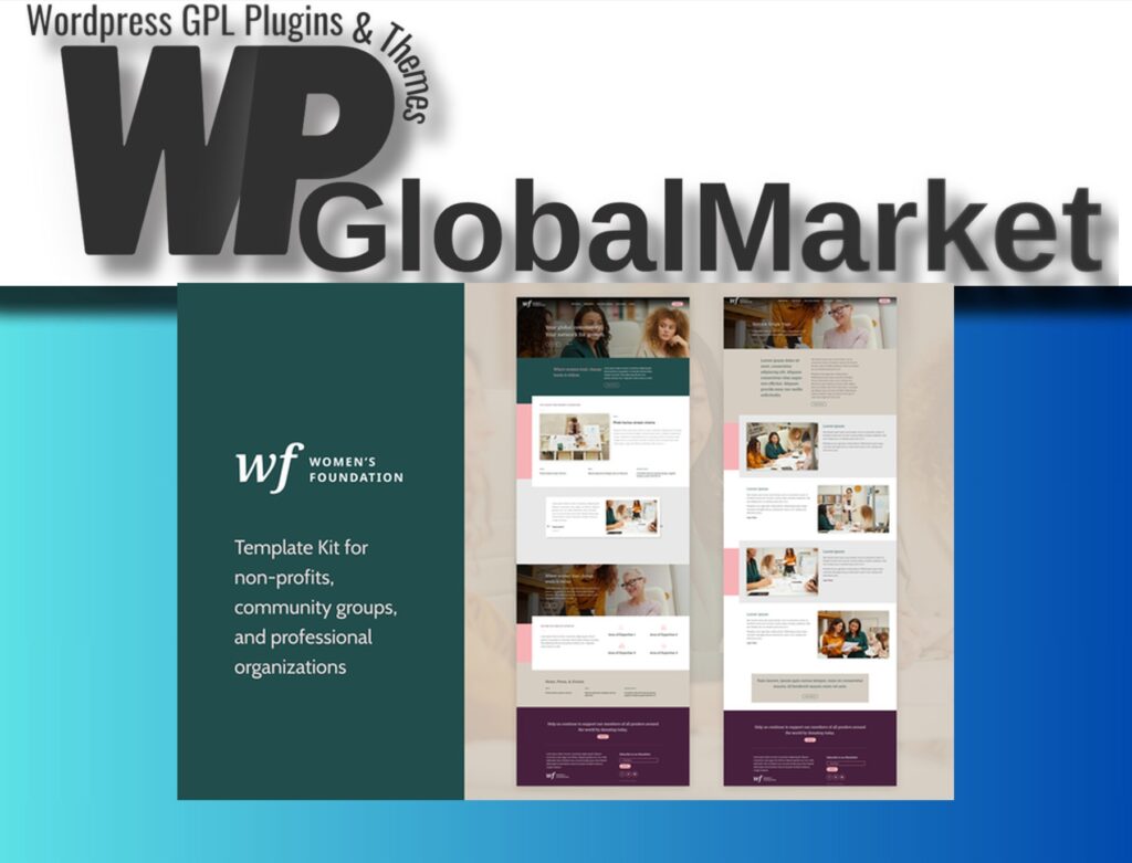 Women’s Foundation | Non-Profit WordPress Elementor Template Kit