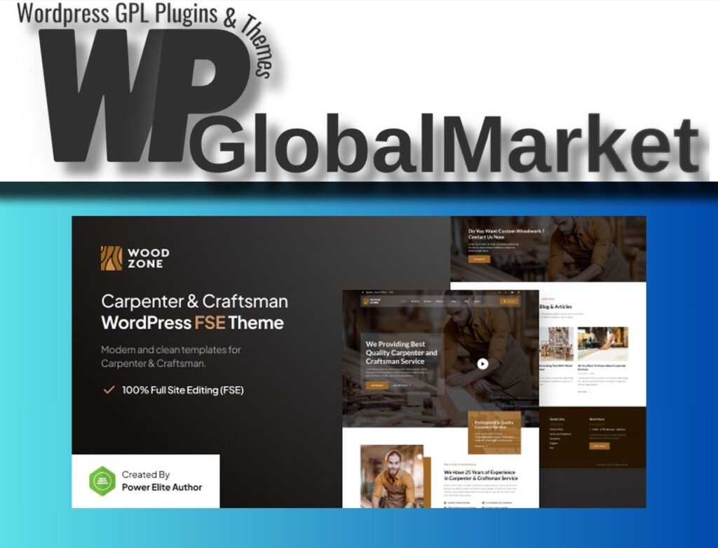 Woodzone – Carpenter and Craftsman FSE WordPress Theme