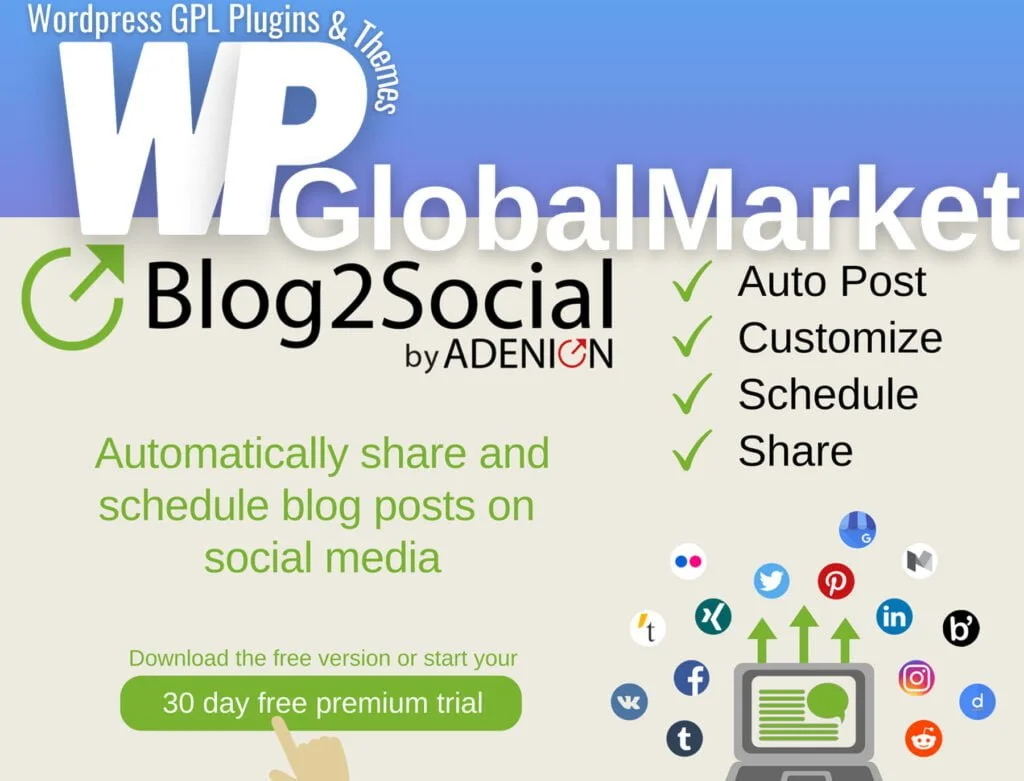 Blog2social premium – social media auto post and scheduler