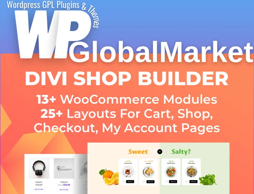 Divi shop builder