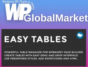 Easy tables – table manager for wpbakery page builder