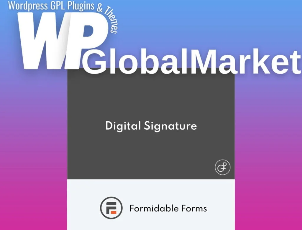 Formidable forms – digital signature