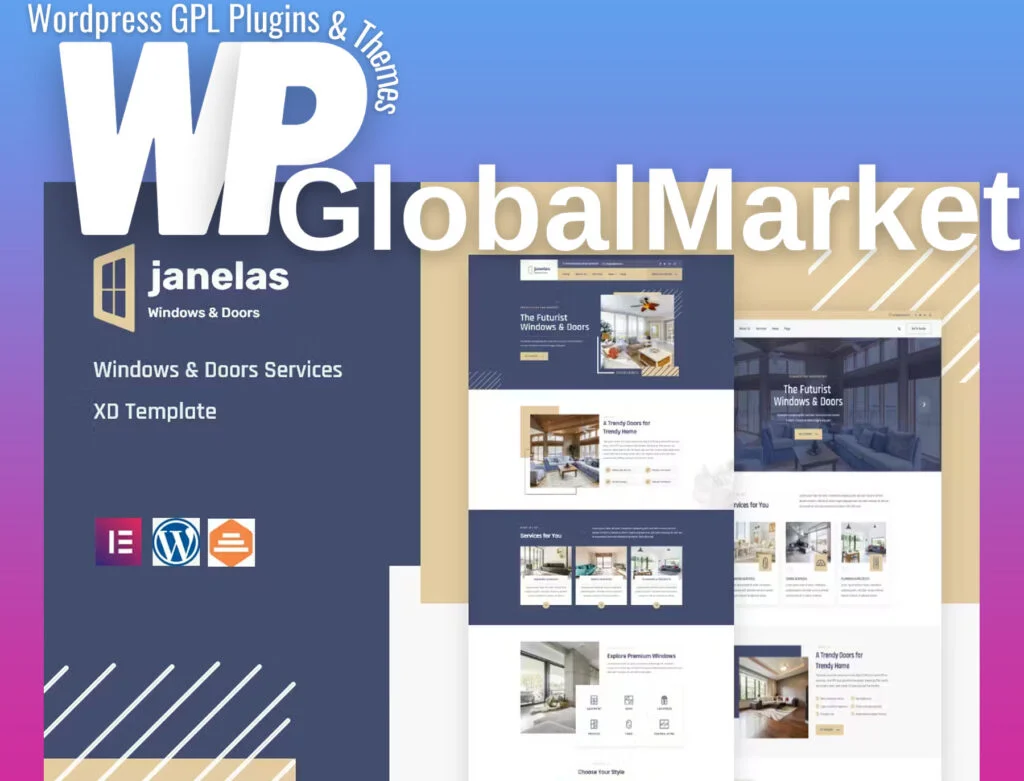 Janelas – windows and doors services elementor template kit