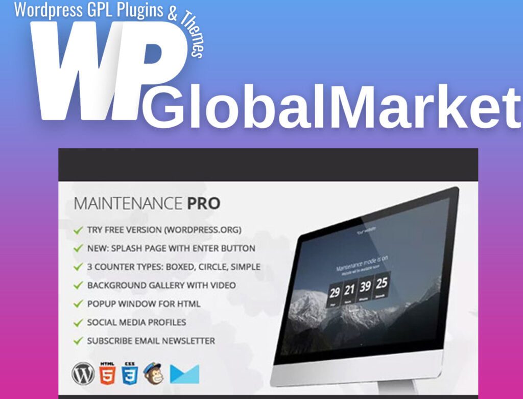 Maintenance pro – wordpress plugin