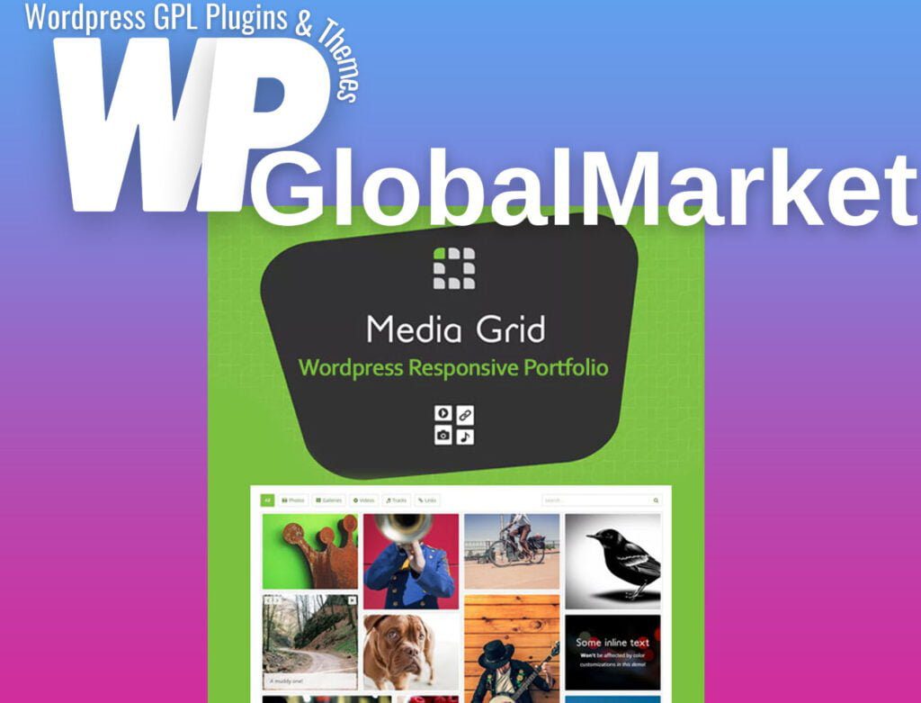 Media grid wordpress responsive portfolio