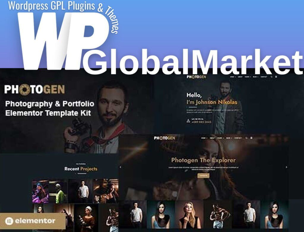 Photogen – photography and portfolio elementor template kit