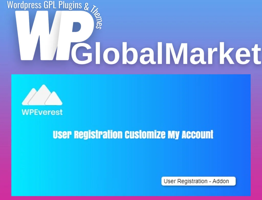 User registration customize my account addon