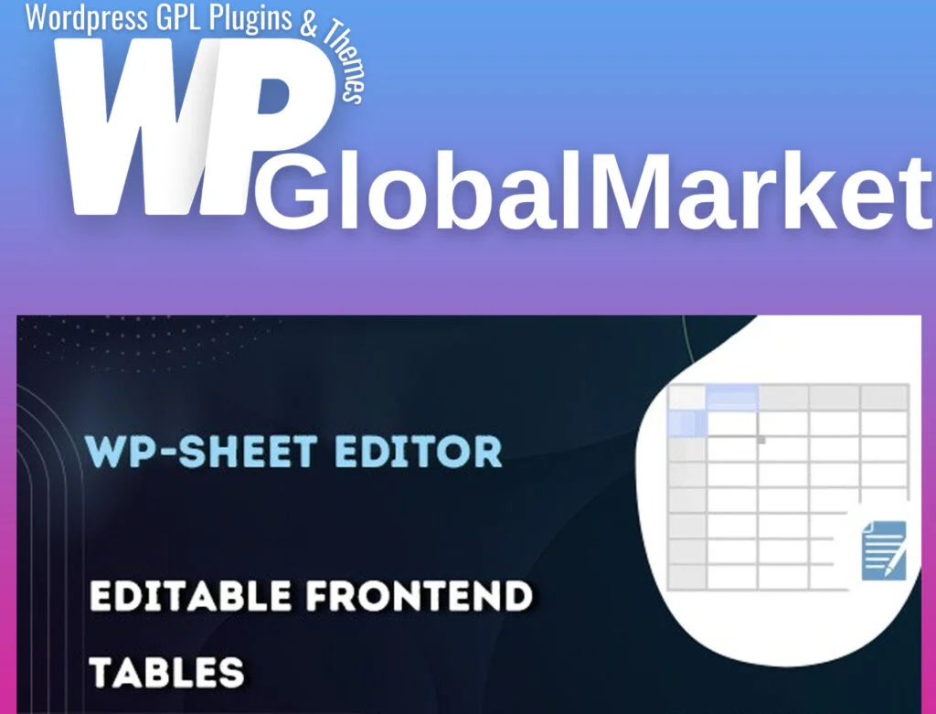 Wp sheet editor – editable frontend tables