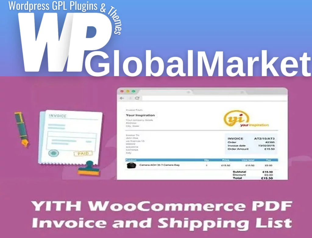 Yith woocommerce pdf invoice and shipping list premium