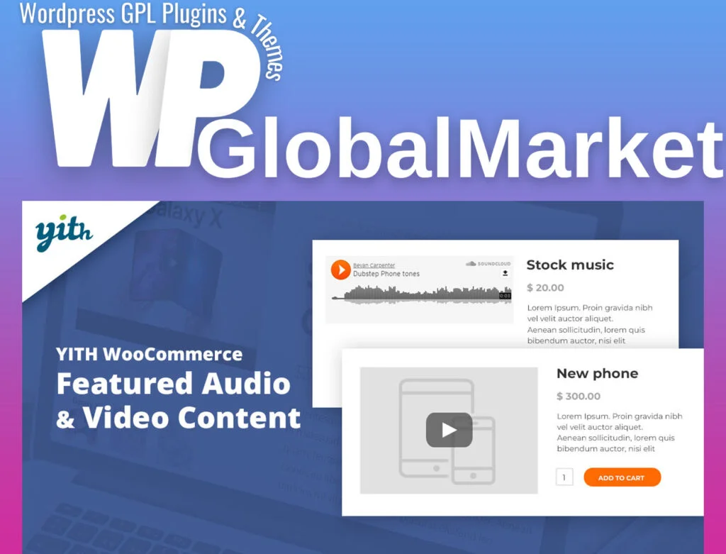 Yith woocommerce featured audio and video content