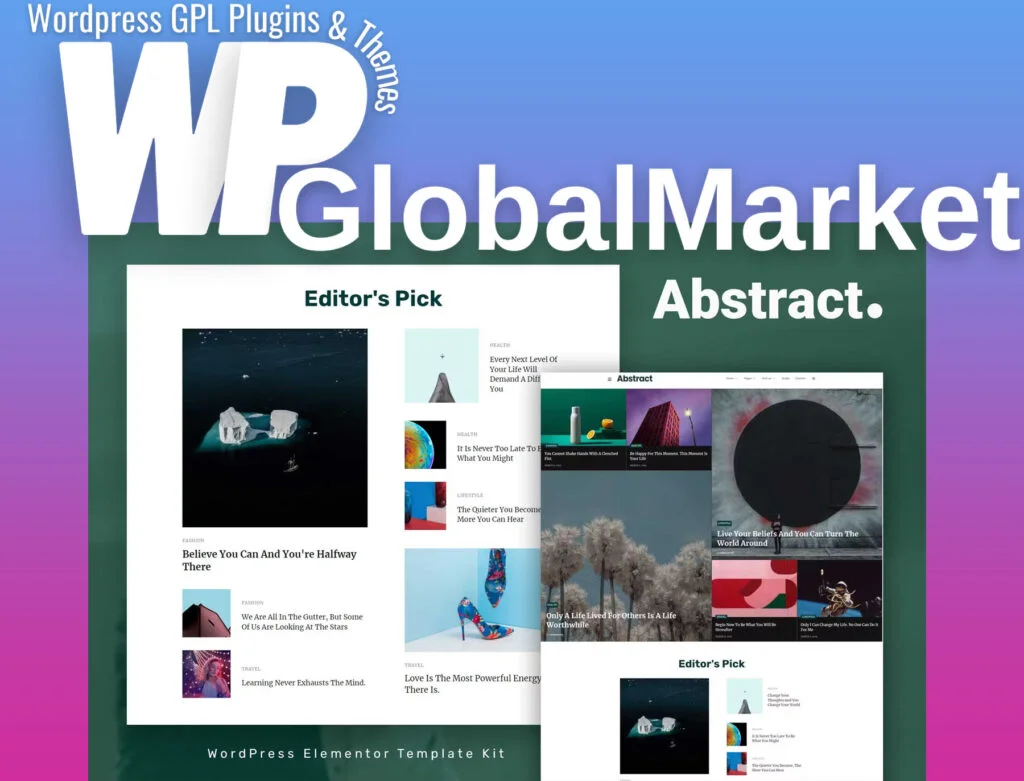 Abstract – blog & magazine elementor template kit