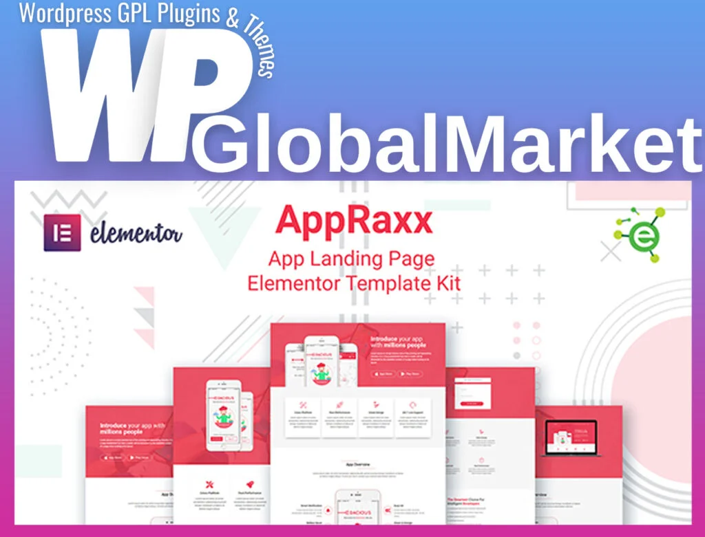 Appraxx – app landing page elementor template kit