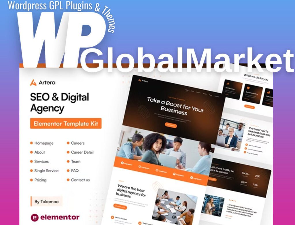 Artera – SEO and Digital Agency Elementor Pro Template Kit