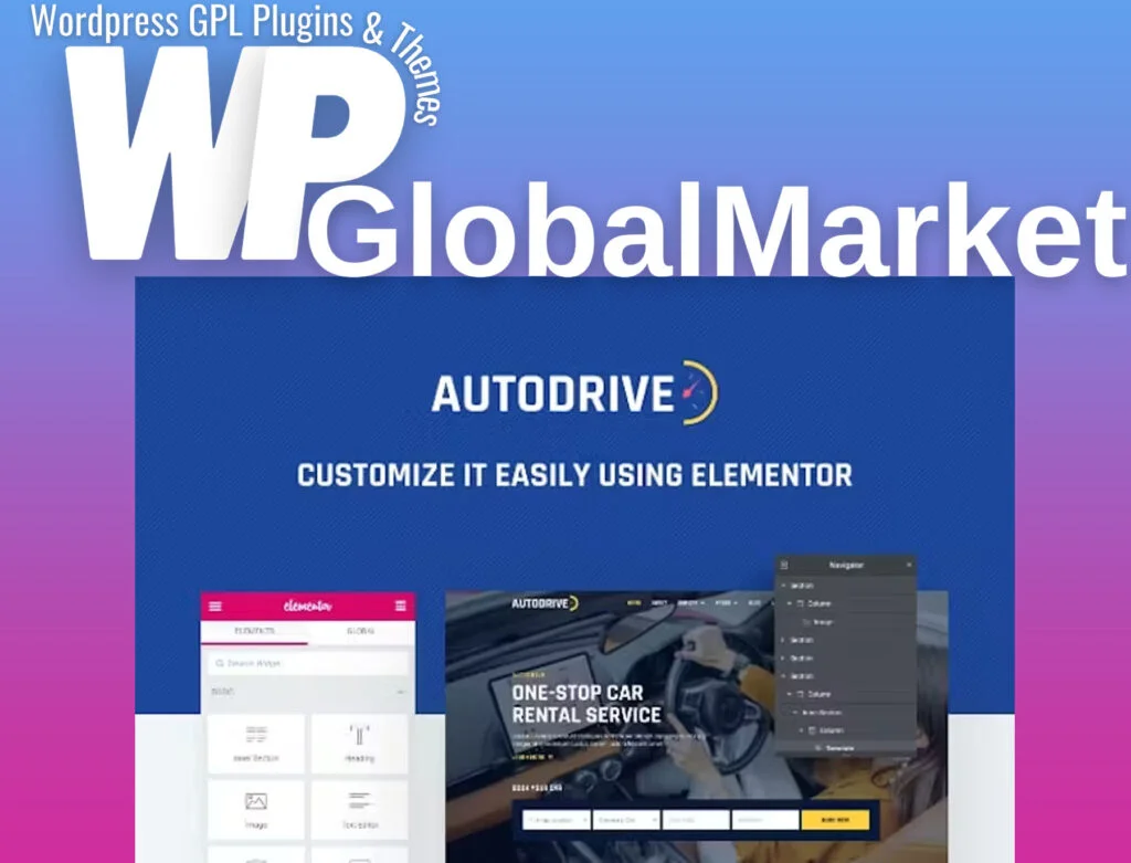 Autodrive – car rental & dealer elementor template kit