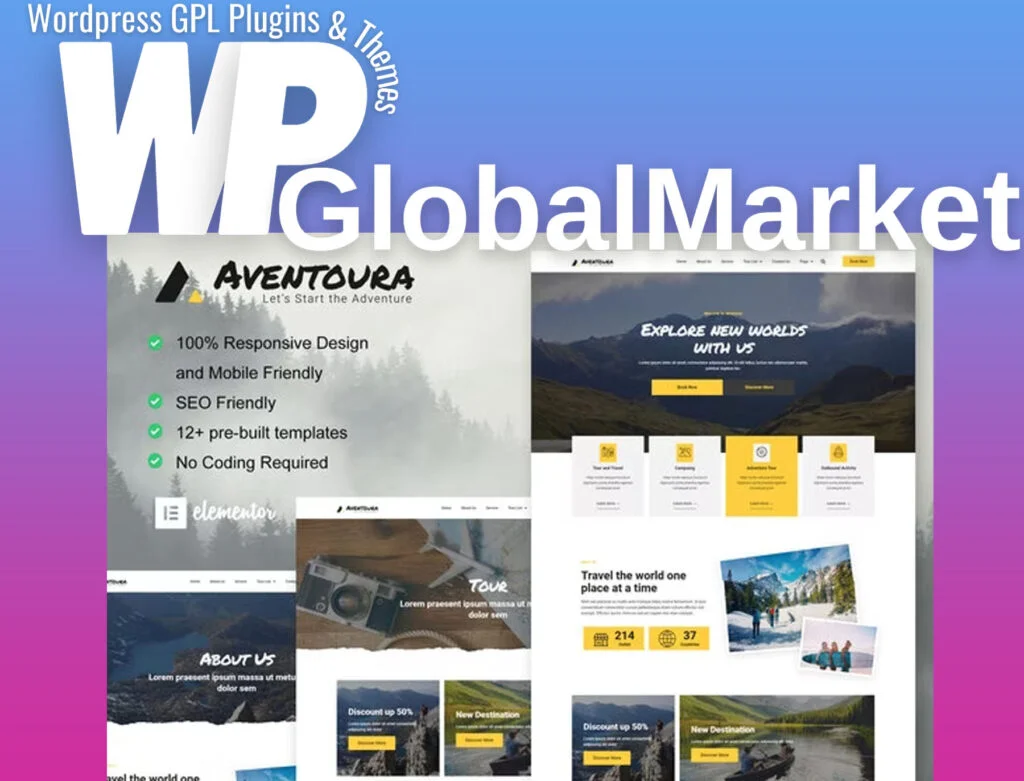 Aventoura – travel and tour agency elementor template kit