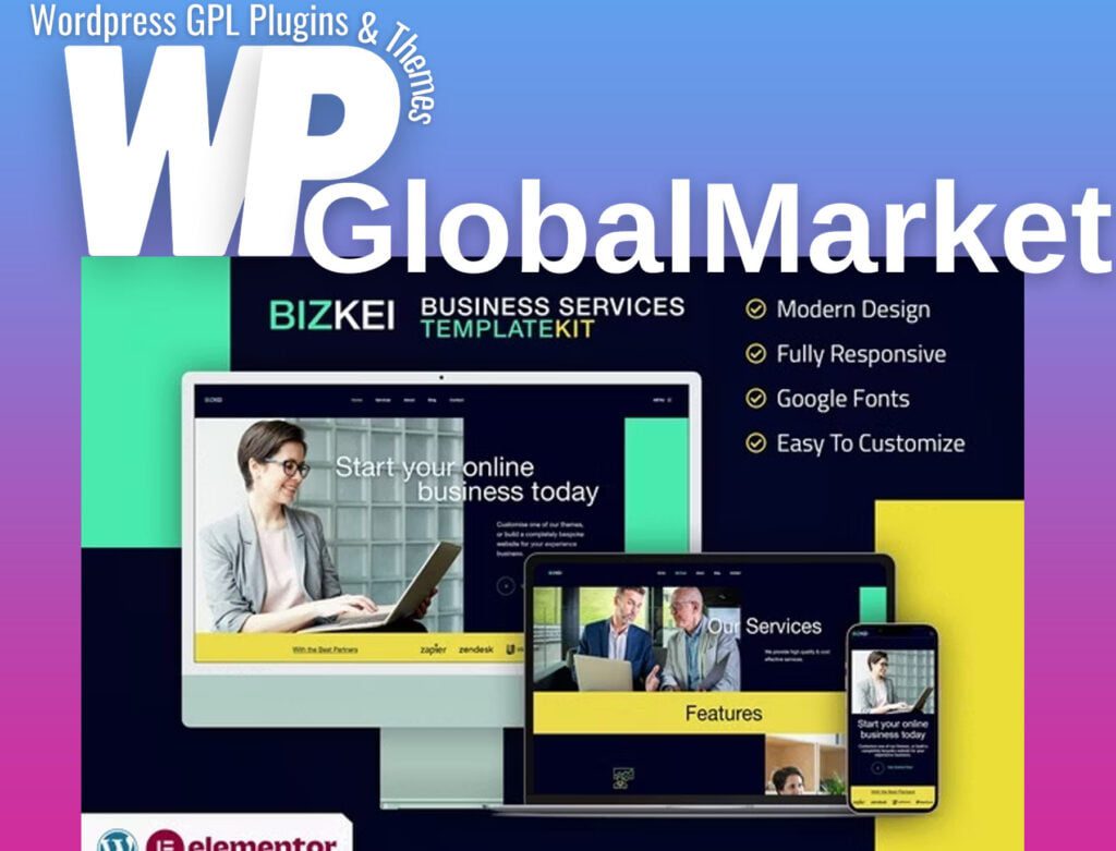 Bizkei – Business and Services Elementor Template Kit