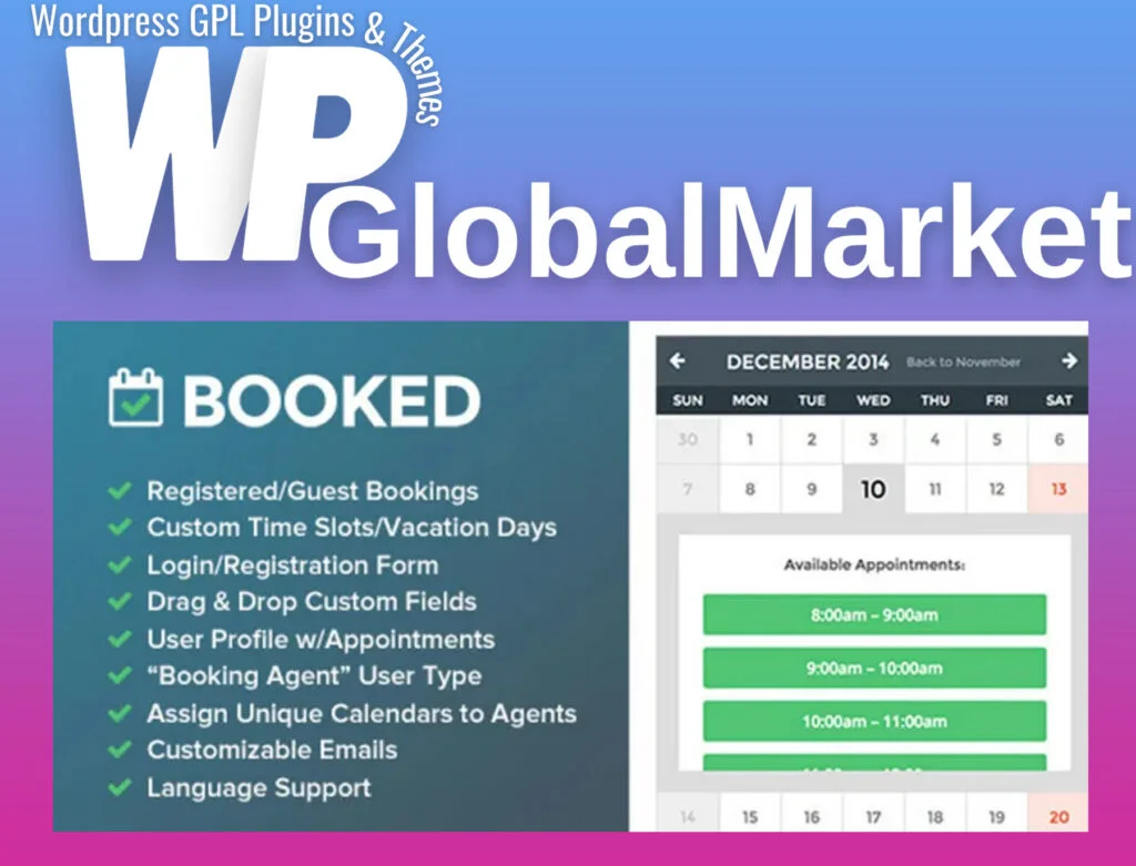 Booked – appointment booking for wordpress