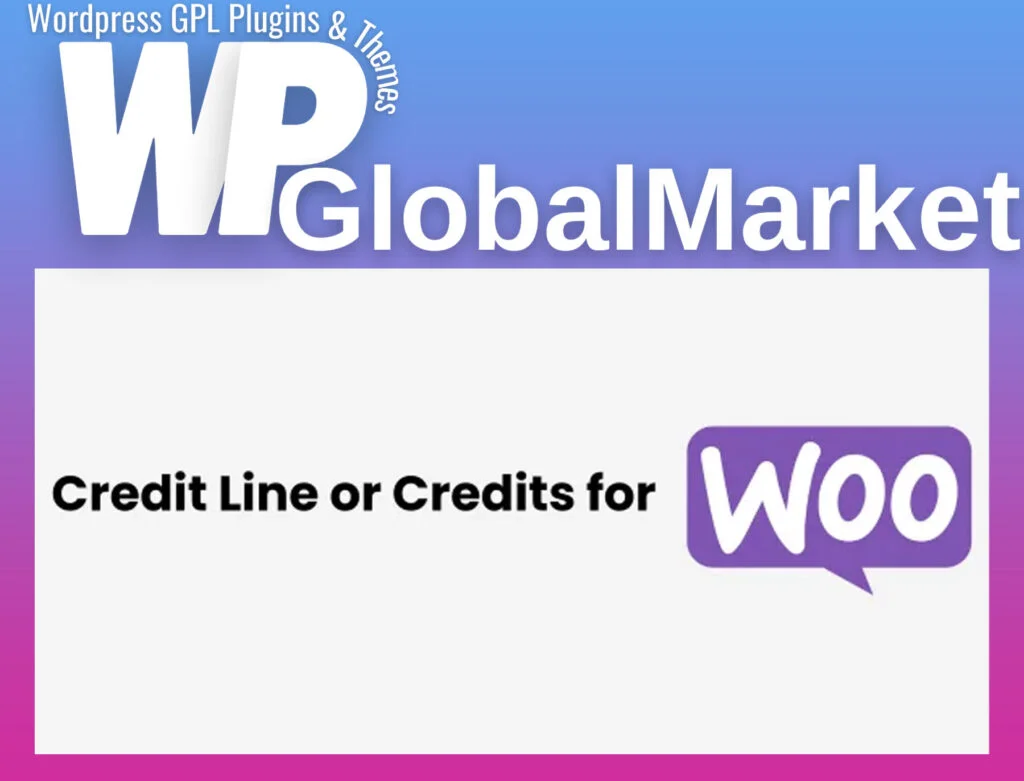 Credit line or credits for woocommerce