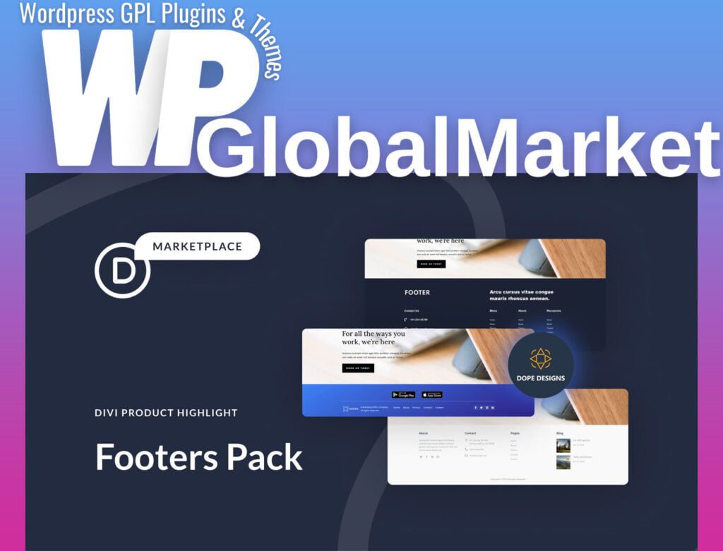 Divi Footers Pack