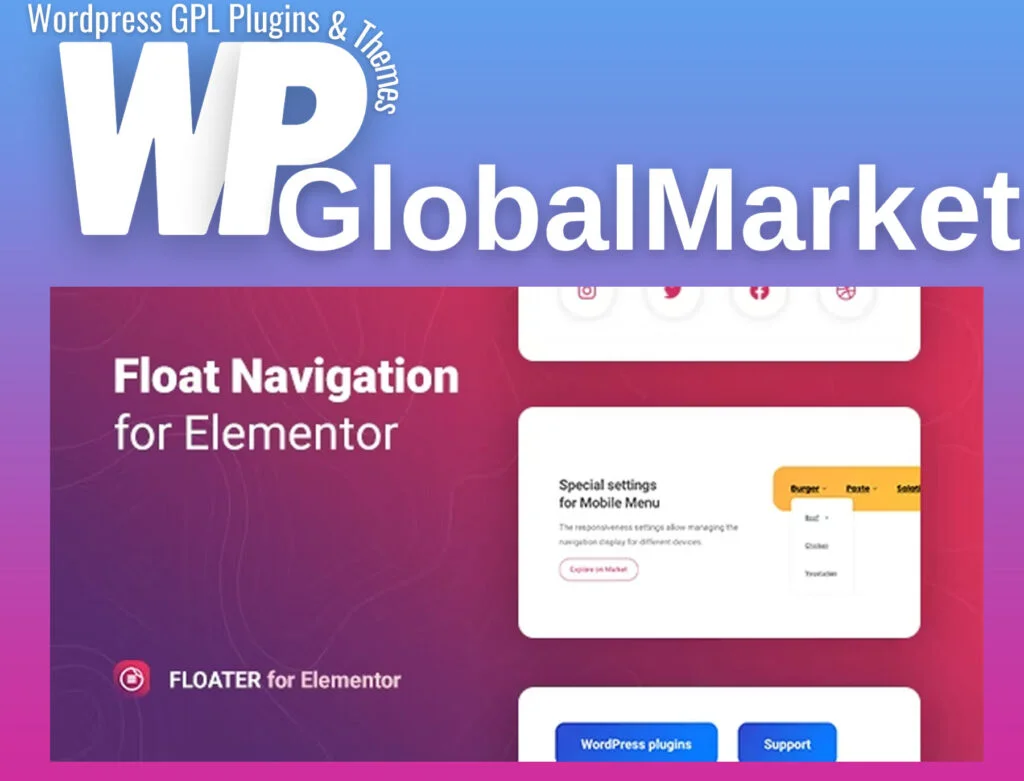 Floater – sticky navigation menu for elementor