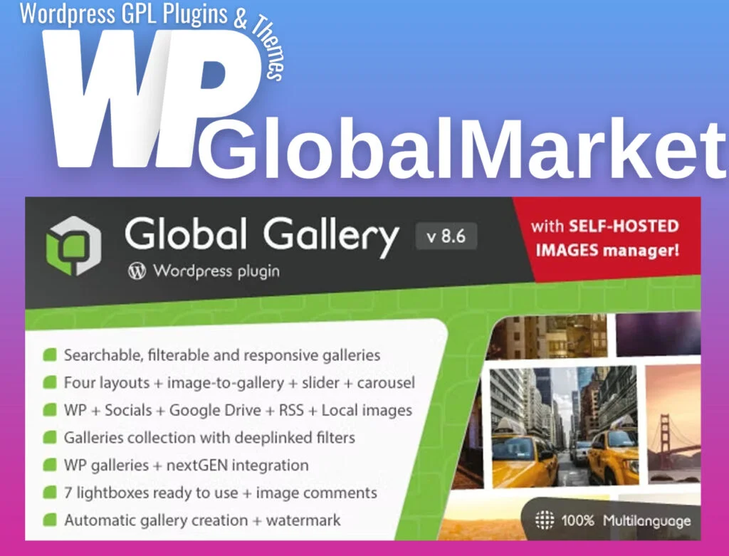 Global gallery – wordpress responsive gallery