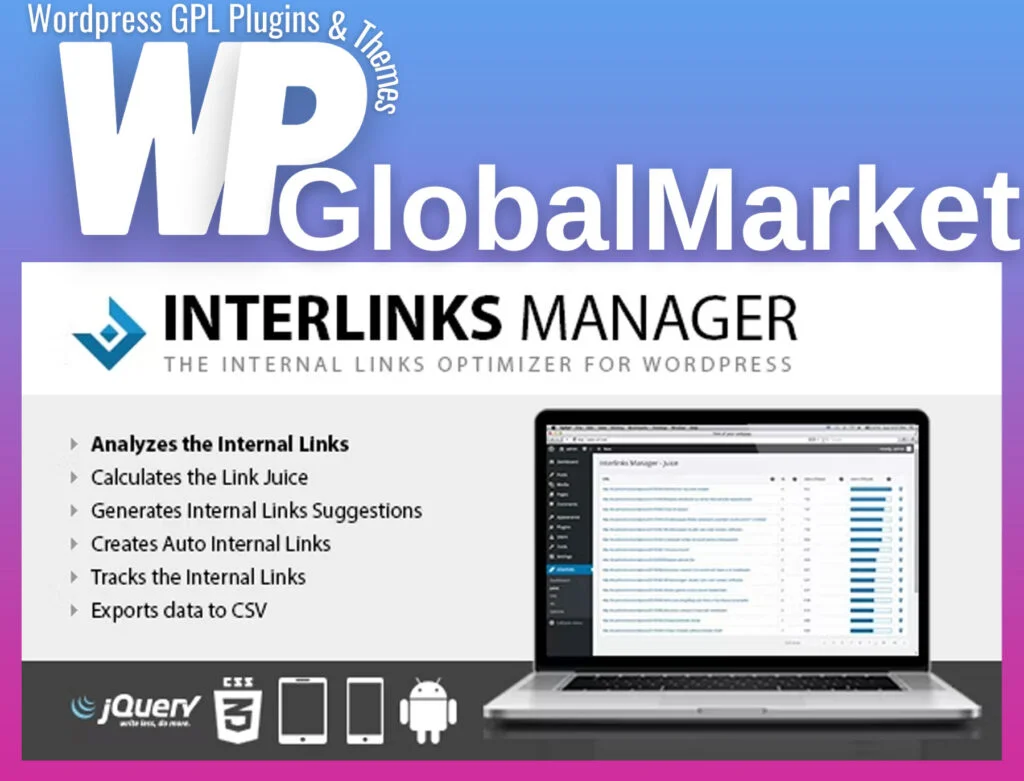 Interlinks manager for wordpress