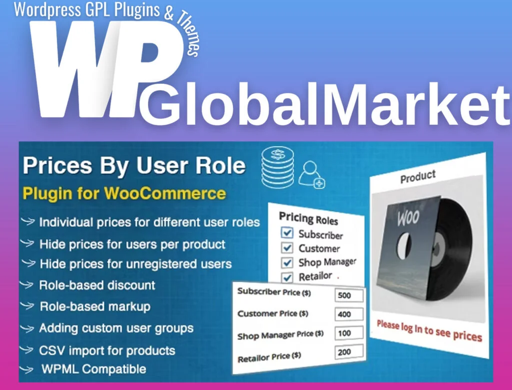 Prices by user role for woocommerce