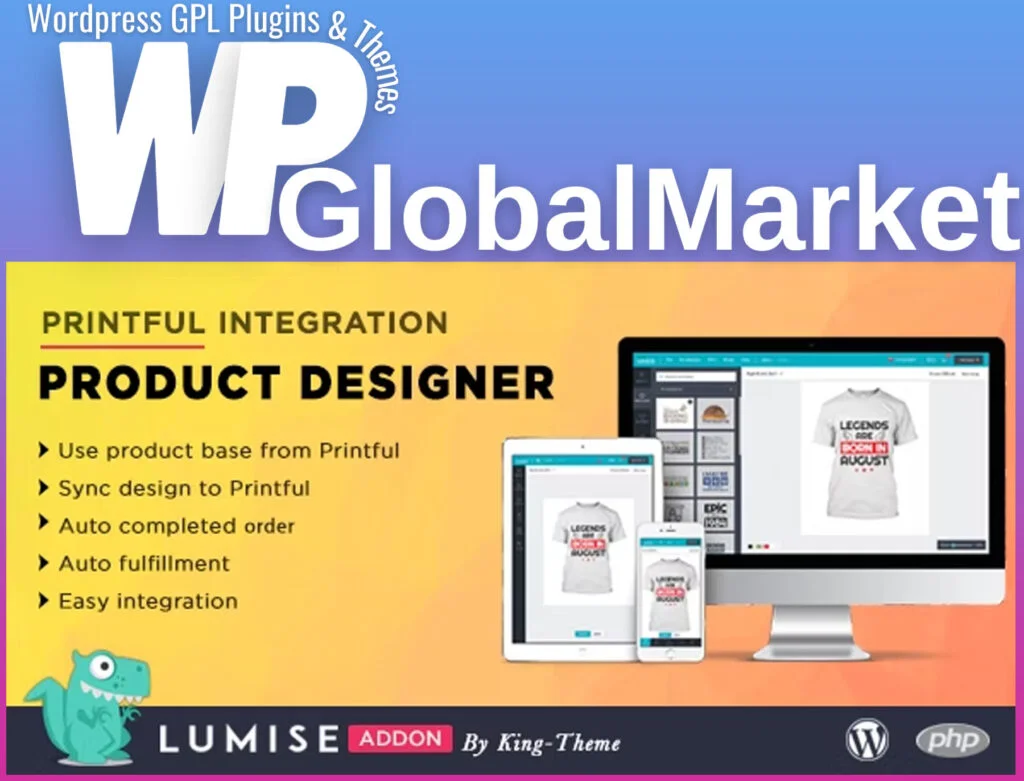 Printful integration – addon for lumise product designer