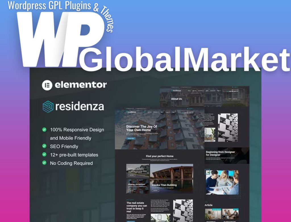 Residenza – Real Estate and Property Elementor Template Kit